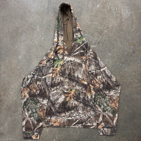 Habit Camo Hoodie Mens 2XL Realtree Sweatshirt 90s Grunge Scentfactor Y2k Unisex - Picture 1 of 11
